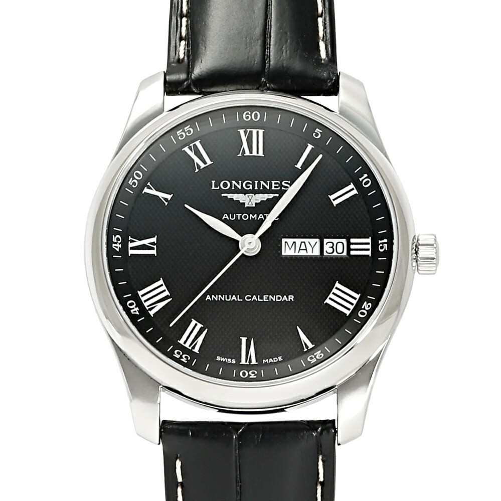 ロンジン LONGINES 御師匠さん 寄せ合わせ アニュアルカレンダー オートマティック L2.910.4.51.7 黒いこと文字記号盤 新品 ウオッチ メンズ