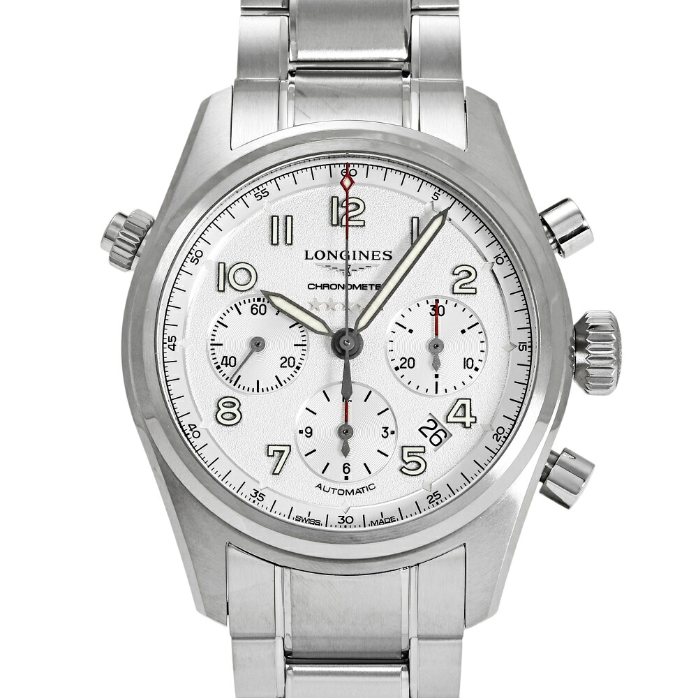 ロンジン LONGINES スピリット L3.820.4.73.6 シルバー文字盤 新品 腕時計 メンズ