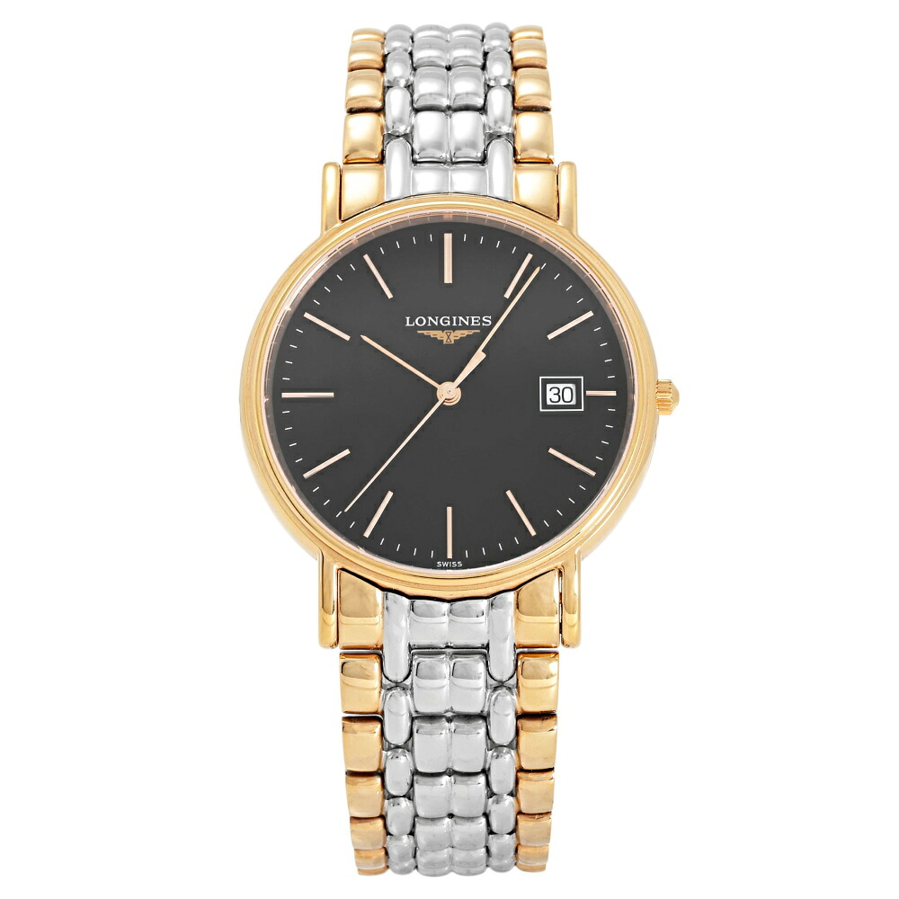 ロンジン LONGINES プレザンス L4.790.1.59.7 黒いこと/赤ちょうちん文字記号盤 新品 ウオッチ 男女兼用