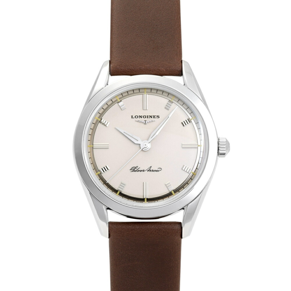 ロンジン LONGINES ヘリテージ 古典派音楽 しろがね色箭 L2.834.4.72.2 しろがね色文字記号盤 新品 ウオッチ メンズ