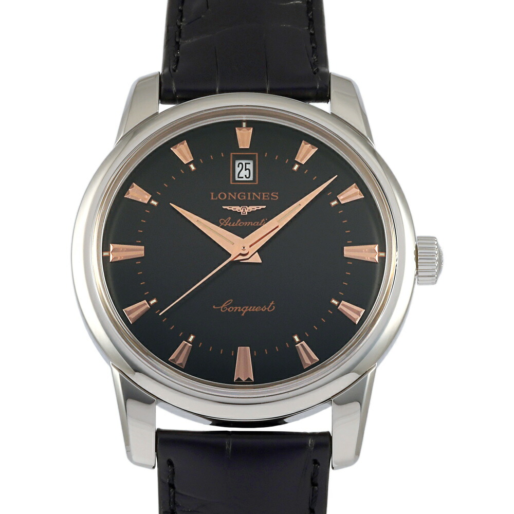 ロンジン LONGINES コンクエスト ヘリテージ L1.645.4.52.4 黒いこと文字記号盤 新品 ウォッチ メンズ 腕時計-メンズ腕時計