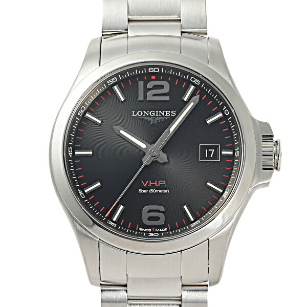 ロンジン LONGINES コンクエスト V.H.P. L3.726.4.56.6 黒いこと文字記号盤 新品 ウオッチ メンズ