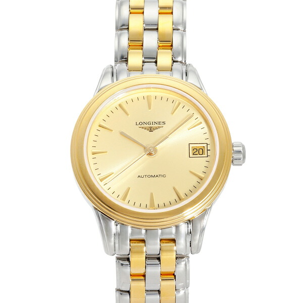 ロンジン LONGINES フラッグシップ L4.274.3.32.7 イエロー文字盤 新品 腕時計 レディース｜ジェムキャッスルゆきざき