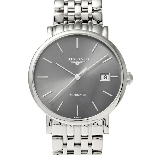 ロンジン LONGINES 雅びやか 寄せあわせ L4.810.4.72.6 薄墨色文字記号盤 新品 ウォッチ メンズ
