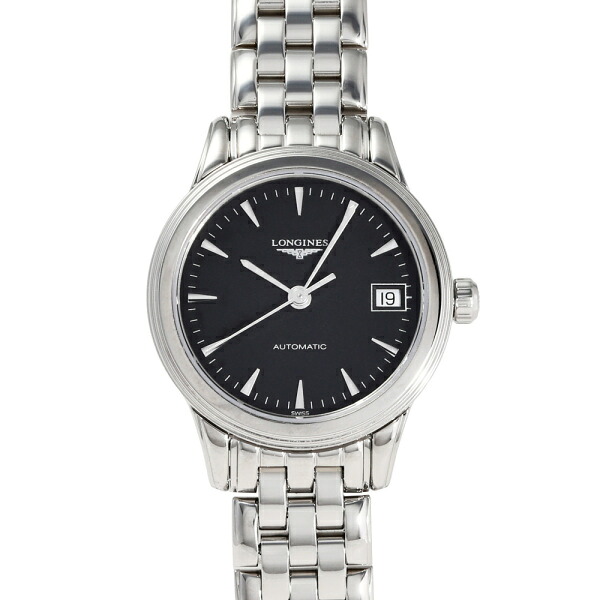 ロンジン LONGINES フラッグシップ L4.274.4.52.6 黒いこと文字記号盤 新品 ウオッチ レディース