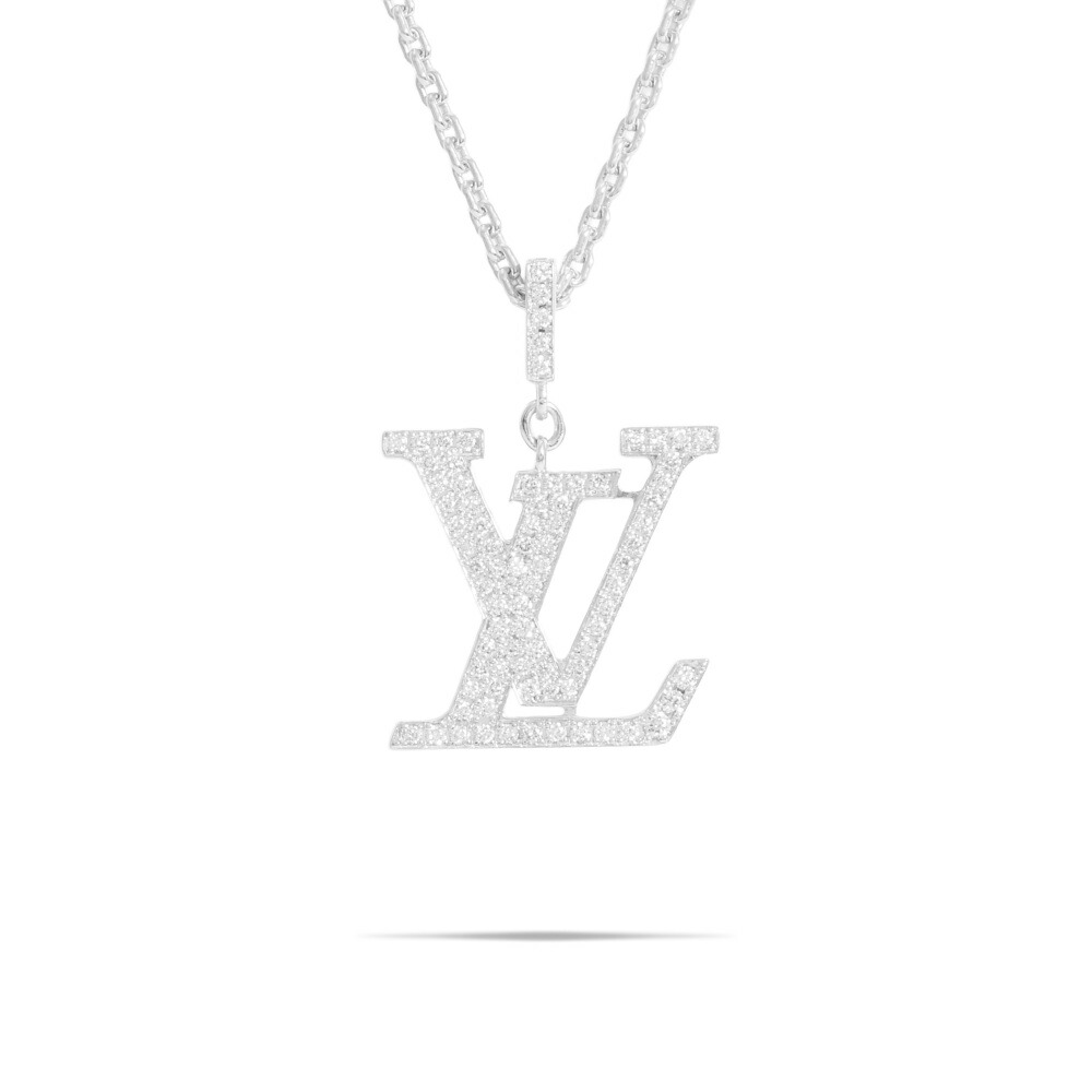 ルイ・ヴィトン パンダンティフ LV GM K18白いことゴールド 首飾り 中古