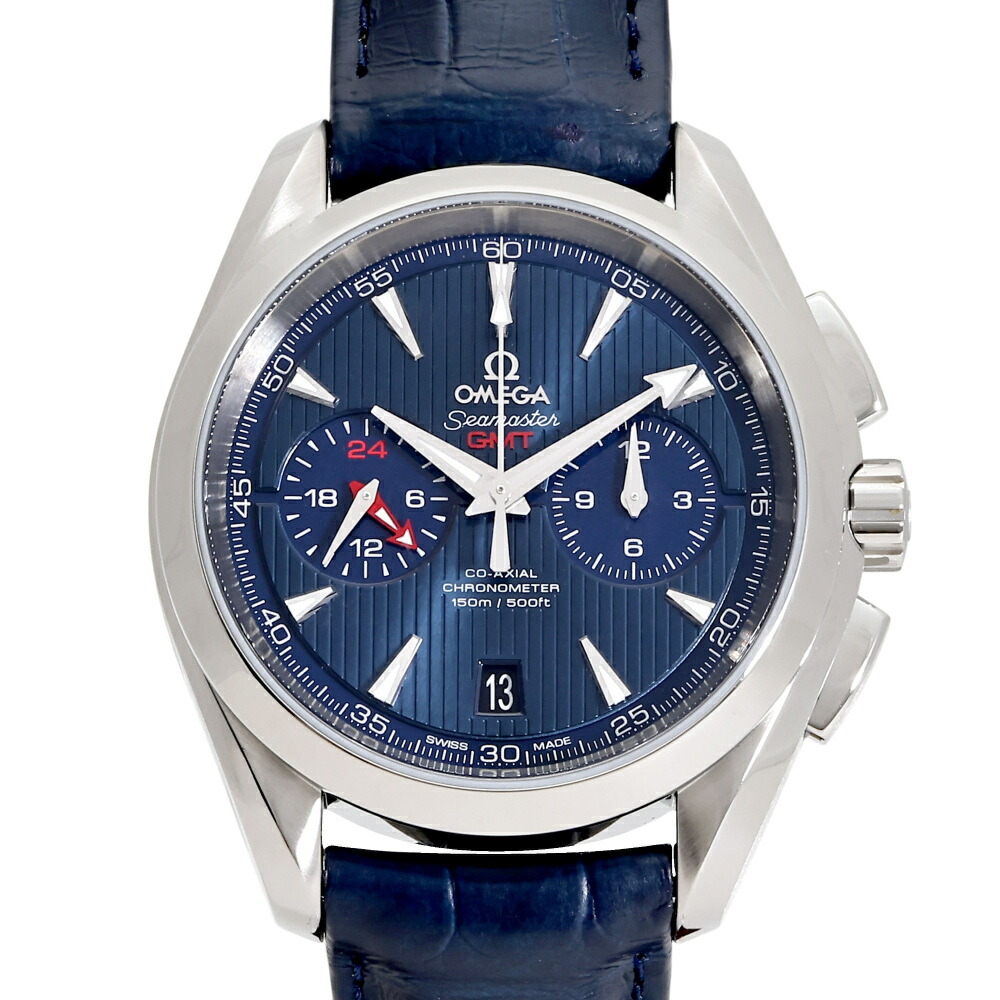 オメガ OMEGA シーマスター アクアテラ クロノグラフ GMT 231.13.43.52.03.001 ブルー文字盤 新品 腕時計 メンズ