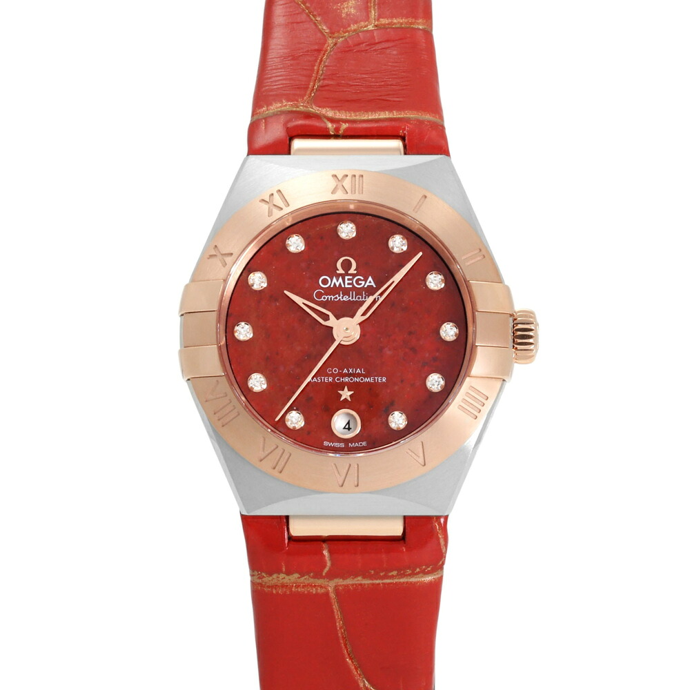 オメガ OMEGA コンステレーション コーアクシャル マスター クロノメーター 29MM 131.23.29.20.99.002 レッド文字盤 新品 腕時計 レディース|ジェムキャッスルゆきざき