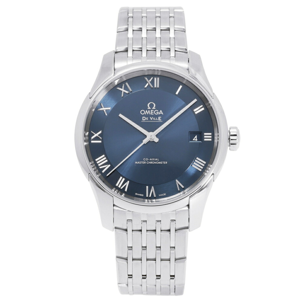 オメガ OMEGA デ・ヴィル アワービジョン コーアクシャル マスタークロノメーター 433.10.41.21.03.001 ブルー文字盤 新品 腕時計 メンズ