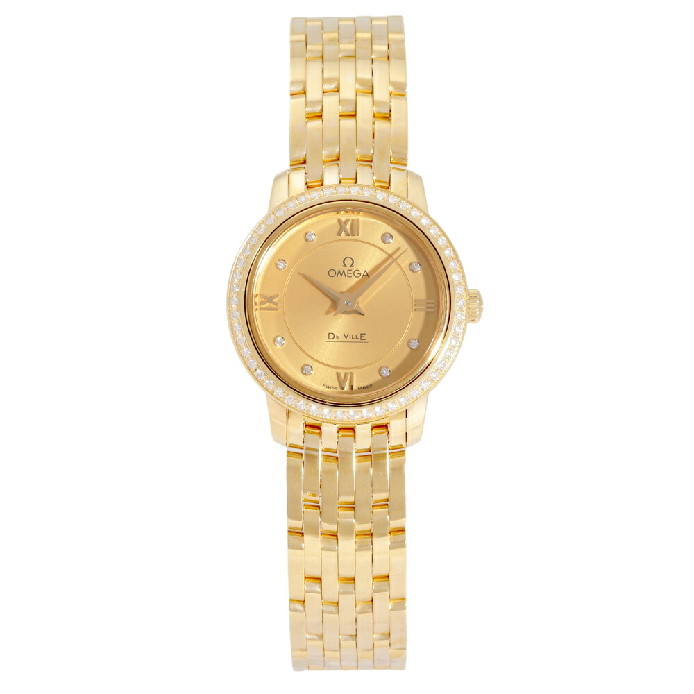 オメガ OMEGA デ・ヴィル プレステージ 424.55.24.60.58.001 ゴールド文字盤 新品 腕時計 レディース|ジェムキャッスルゆきざき