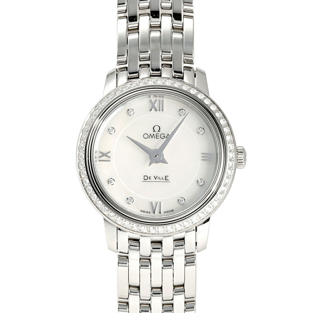 オメガ OMEGA デ・ヴィル プレステージ 24.4 MM 424.15.24.60.55.001 ホワイト文字盤 新品 腕時計 レディース