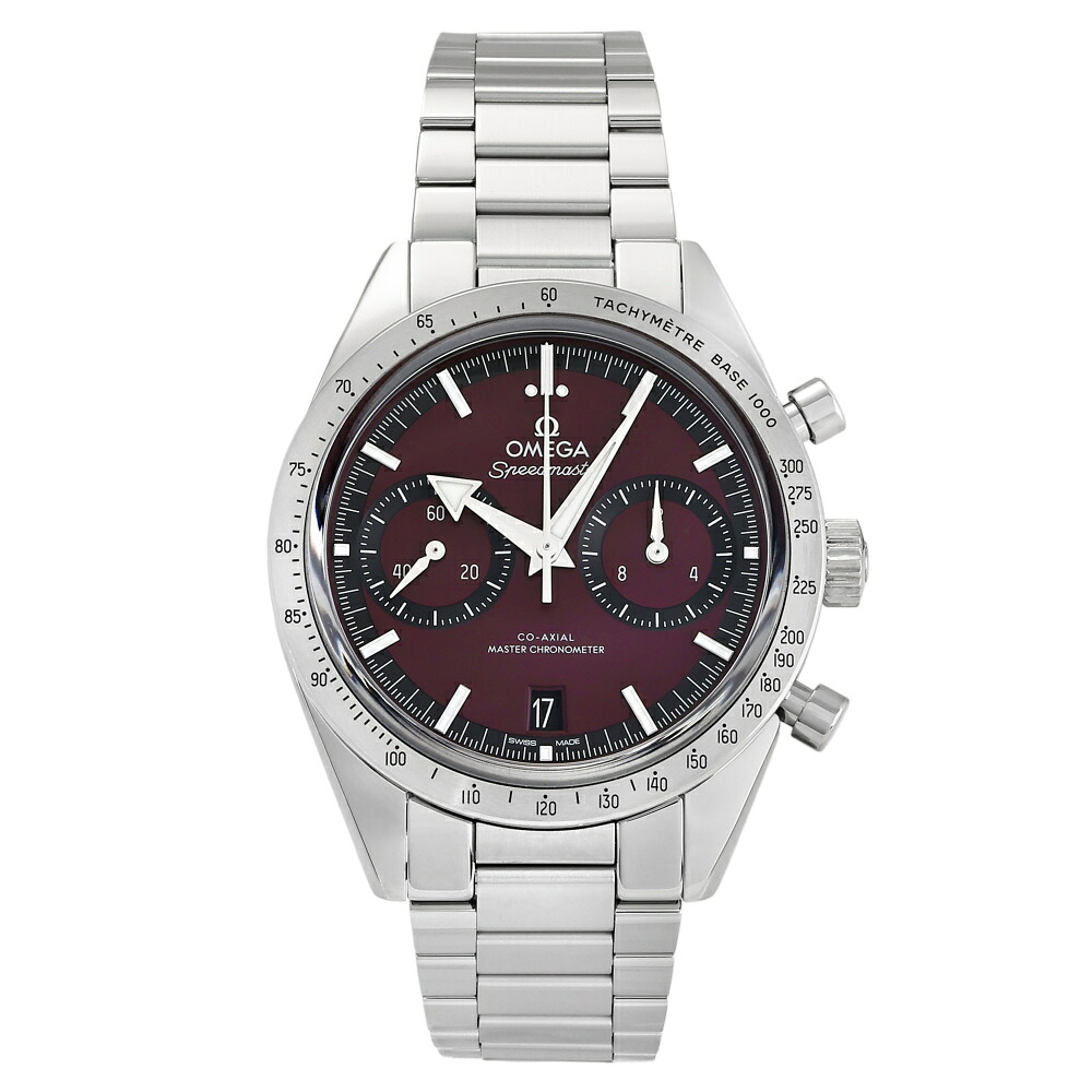 オメガ OMEGA スピードマスター '57 コーアクシャル マスター クロノメーター クロノグラフ 40.5MM 332.10.41.51.11.001 レッド文字盤 新品 腕時計 メンズ