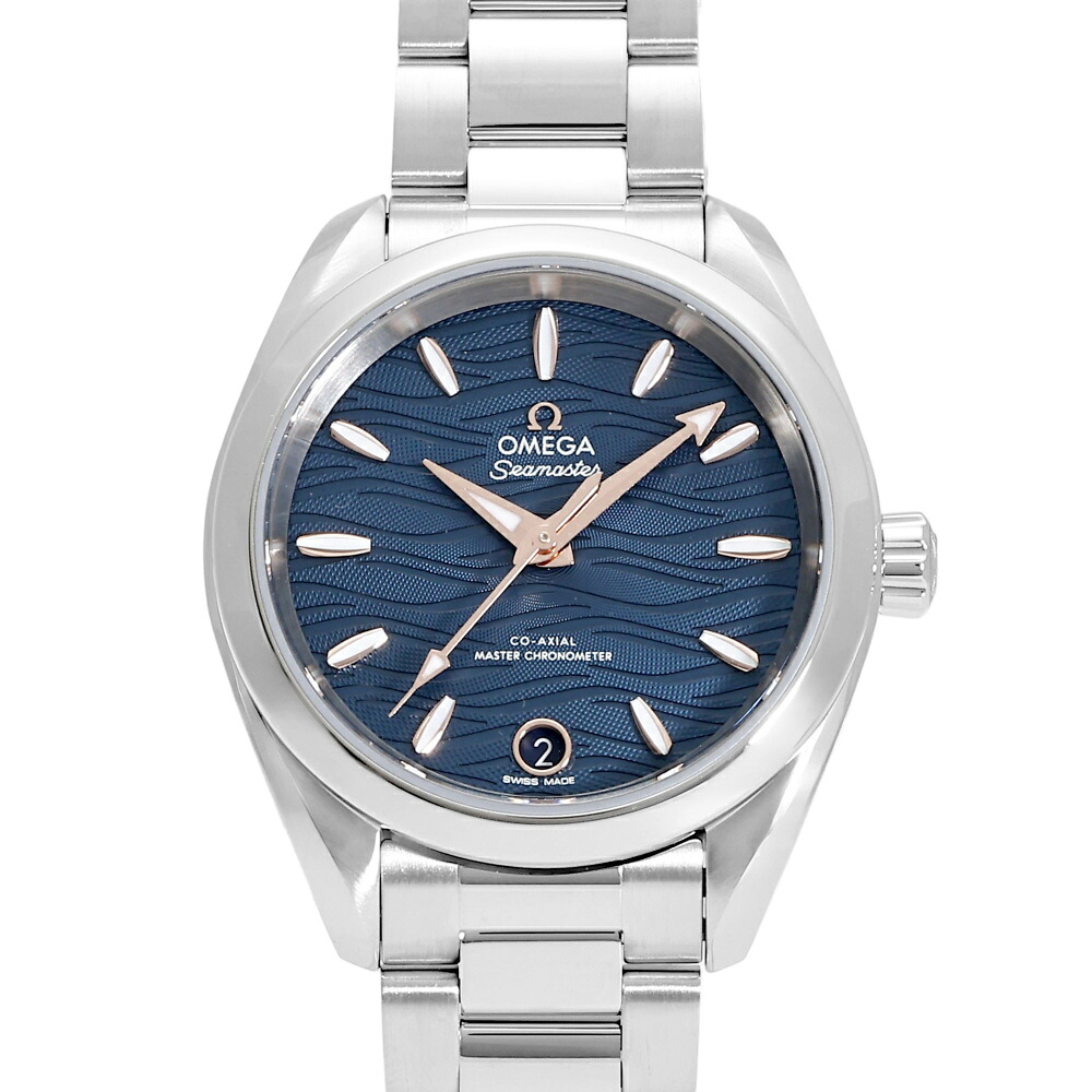 ゼロ OMEGA シーマスター アクアテラ 150M コーアクシャル お師匠さんクロノメーター 220.10.34.20.03.001 青碧文字記号盤 新品 ウオッチ 男女兼用