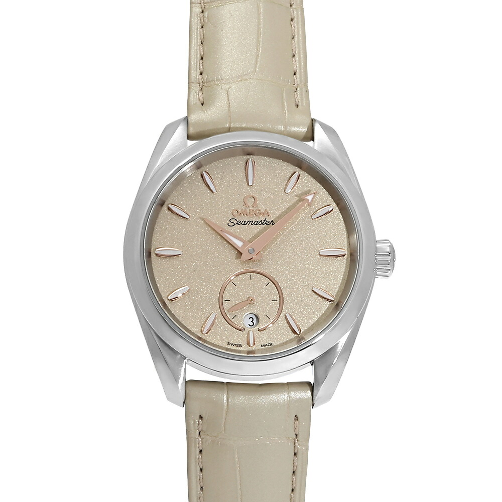 ゼロ OMEGA シーマスター アクアテラ 150M 220.13.38.20.09.001 ベージュ文字記号盤 新品 ウォッチ レディース