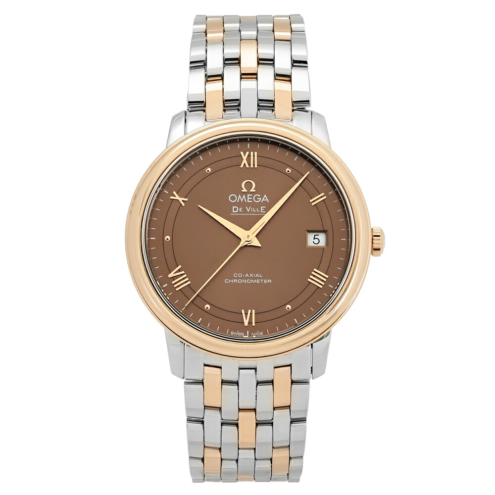 ゼロ OMEGA デ・ヴィル プレ上演 コーアクシャル クロノメーター 36.8MM 424.20.37.20.13.001 赤銅色文字記号盤 新品 ウオッチ メンズ