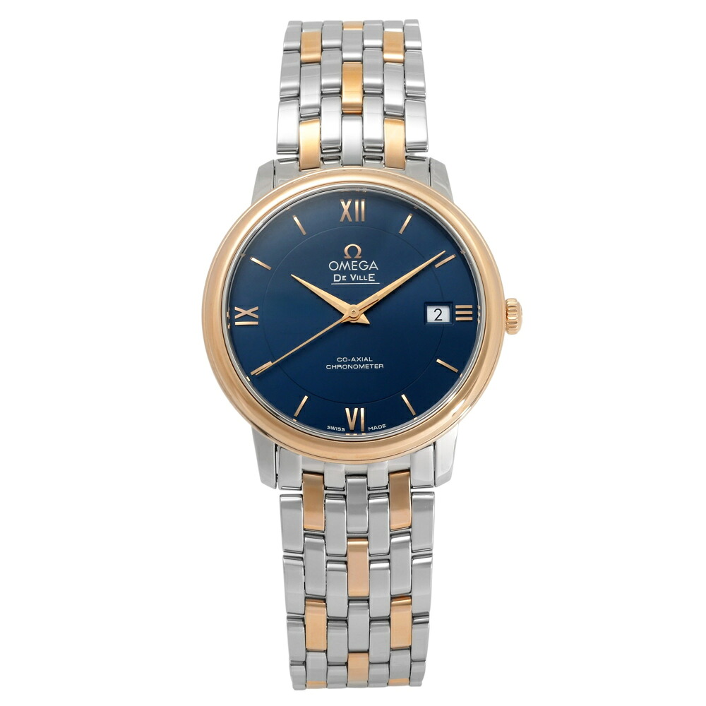 ゼロ OMEGA デ・ヴィル プレ上演 コーアクシャル クロノメーター 36.8MM 424.20.37.20.03.002 青碧文字記号盤 新品 ウオッチ メンズ
