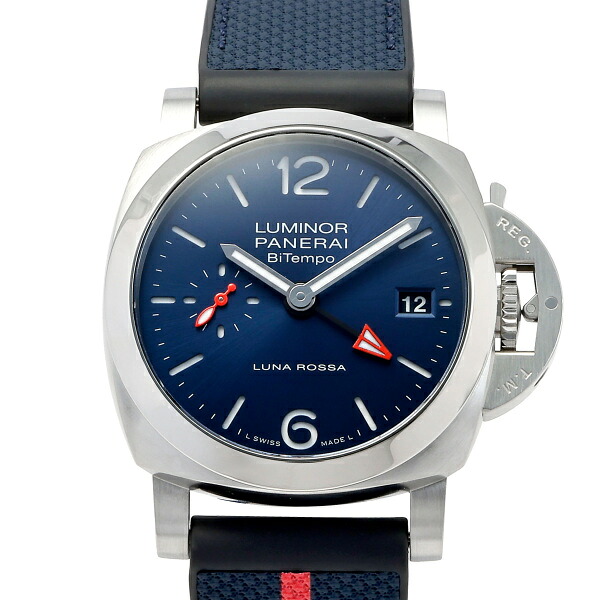 パネライ PANERAI ルミノール クアランタ ルナ・ロッサ BiTempo PAM01404 ブルー文字盤 中古 腕時計 メンズ