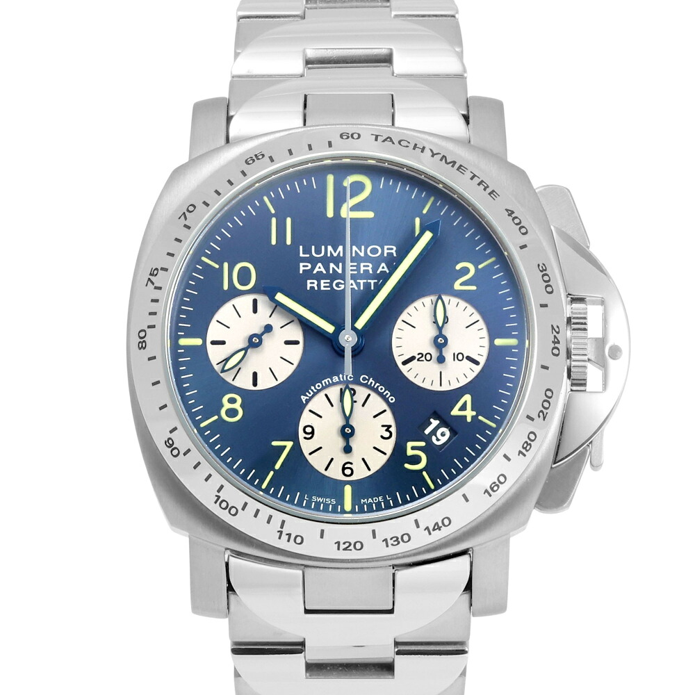 パネライ PANERAI ルミノール クロノ レガッタ2003 世界限定399本 PAM00168 ブルー/アラビア文字盤 中古 腕時計 メンズ｜ジェムキャッスルゆきざき