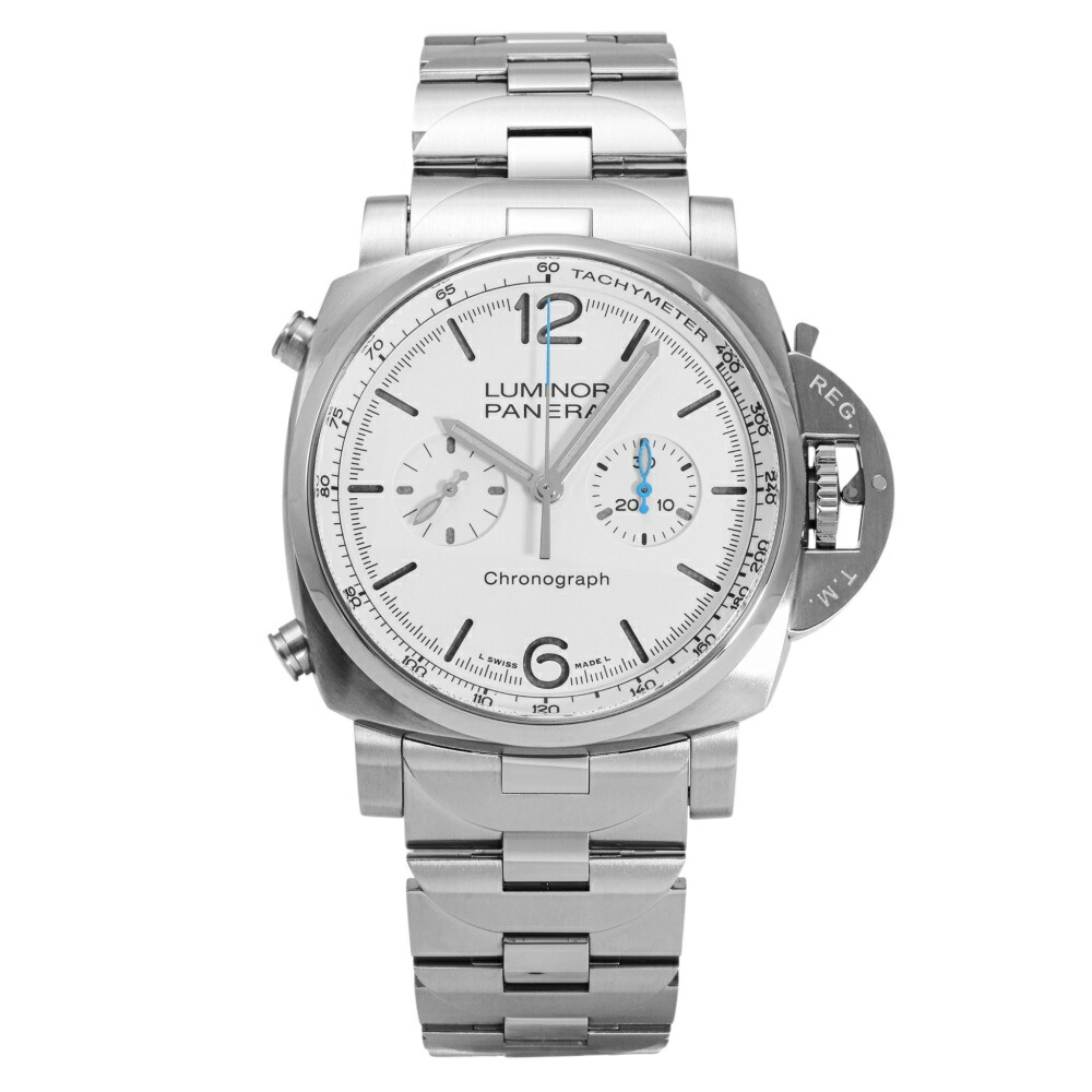 パネライ PANERAI ルミノール クロノ PAM01548 ホワイト文字盤 中古 腕時計 メンズ
