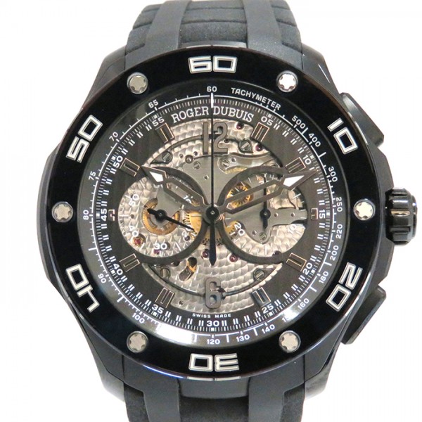 ロジェ・デュブイ ROGER DUBUIS パルジョン マイクロローター クロノグラフ RDDBPU0005 シルバー/ブラック文字盤 アウトレット 腕時計 メンズ 800,800円