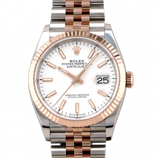 数量は多 ロレックス Rolex デイトジャスト 36 ホワイト文字盤 新品 腕時計 メンズ ジェムキャッスルゆきざき 本店は Ecoton Or Id