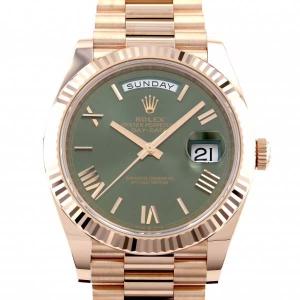 ロレックスROLEXデイデイト40228235オリーブグリーン/ローマ文字盤新品腕時計メンズ