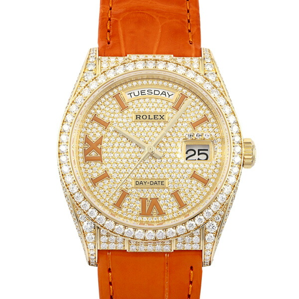 楽天市場】ロレックス ROLEX デイデイト 36 128155RBR 全面ダイヤ文字
