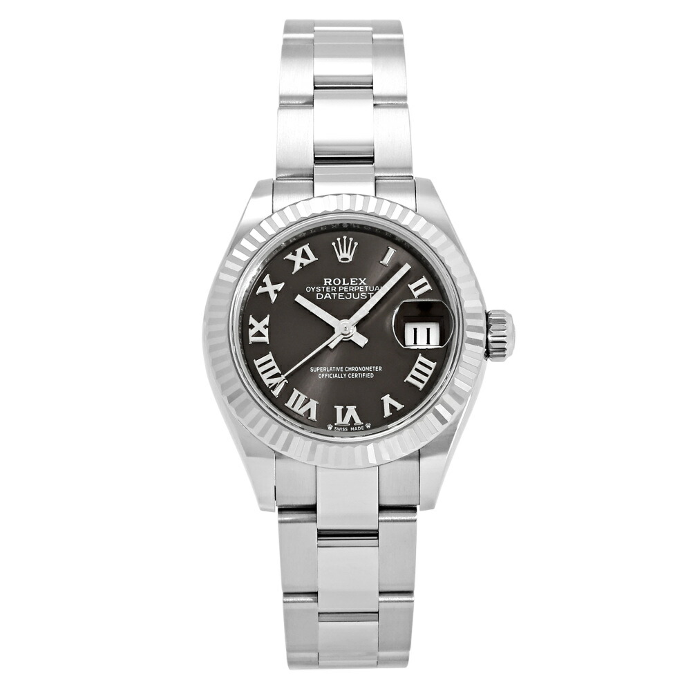 ロレックス ROLEX デイトジャスト 28 279174 ダークグレー/ローマ文字盤 新品 腕時計 レディース|ジェムキャッスルゆきざき
