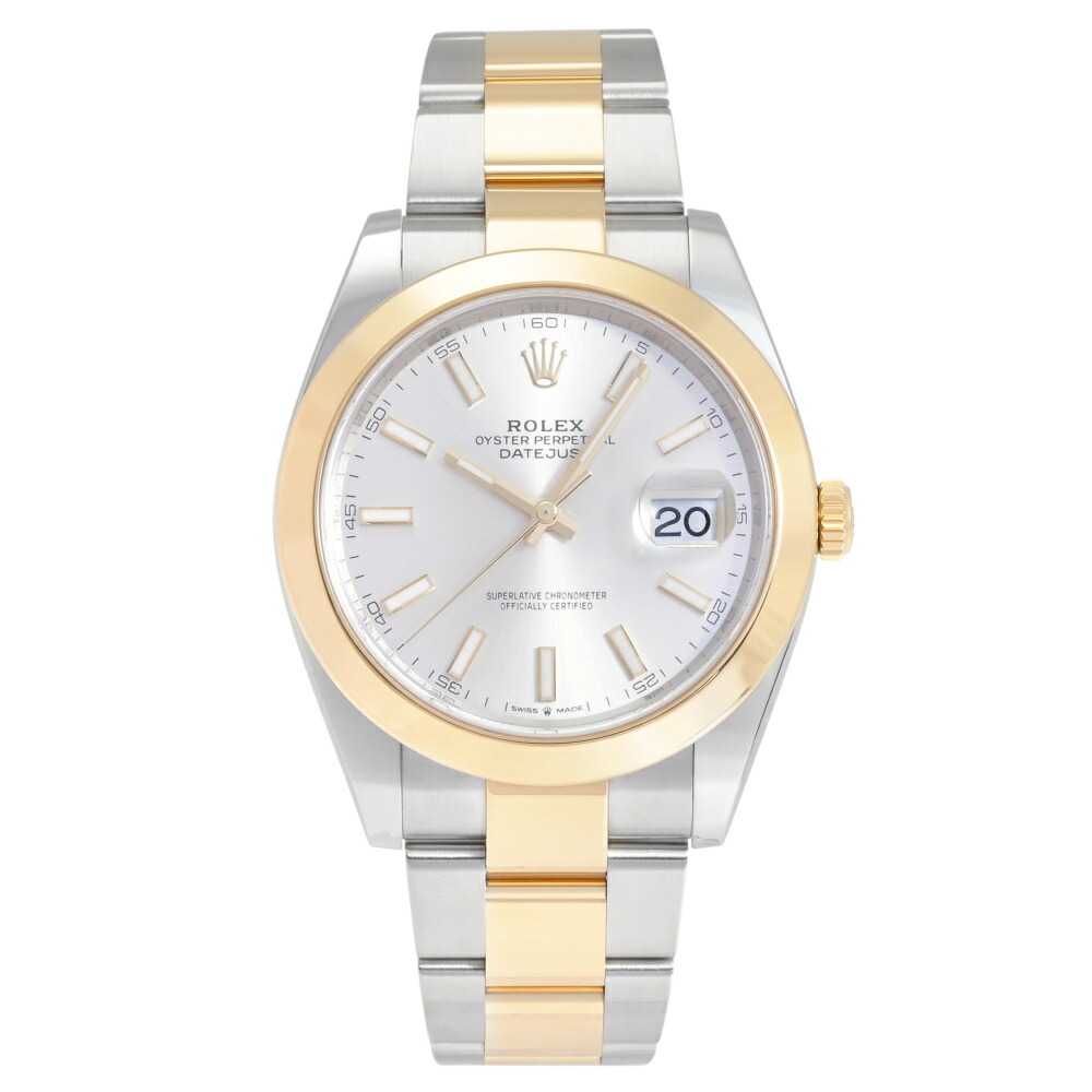ロレックス ROLEX デイトジャスト 41 126303 シルバ―/バー文字盤 美品 腕時計 メンズ
