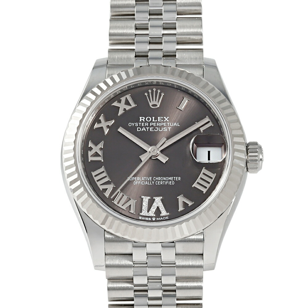 ロレックス ROLEX デイトジャスト31 278240 グレー ステンレススチール 自動巻き レディース 腕時計 ロレックス 278240 デイトジャスト 31 ダークグレー オイスターブレス