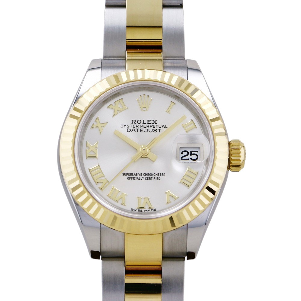 ロレックス ROLEX デイトジャスト 28 279173 シルバーローマ文字盤 中古 腕時計 レディース