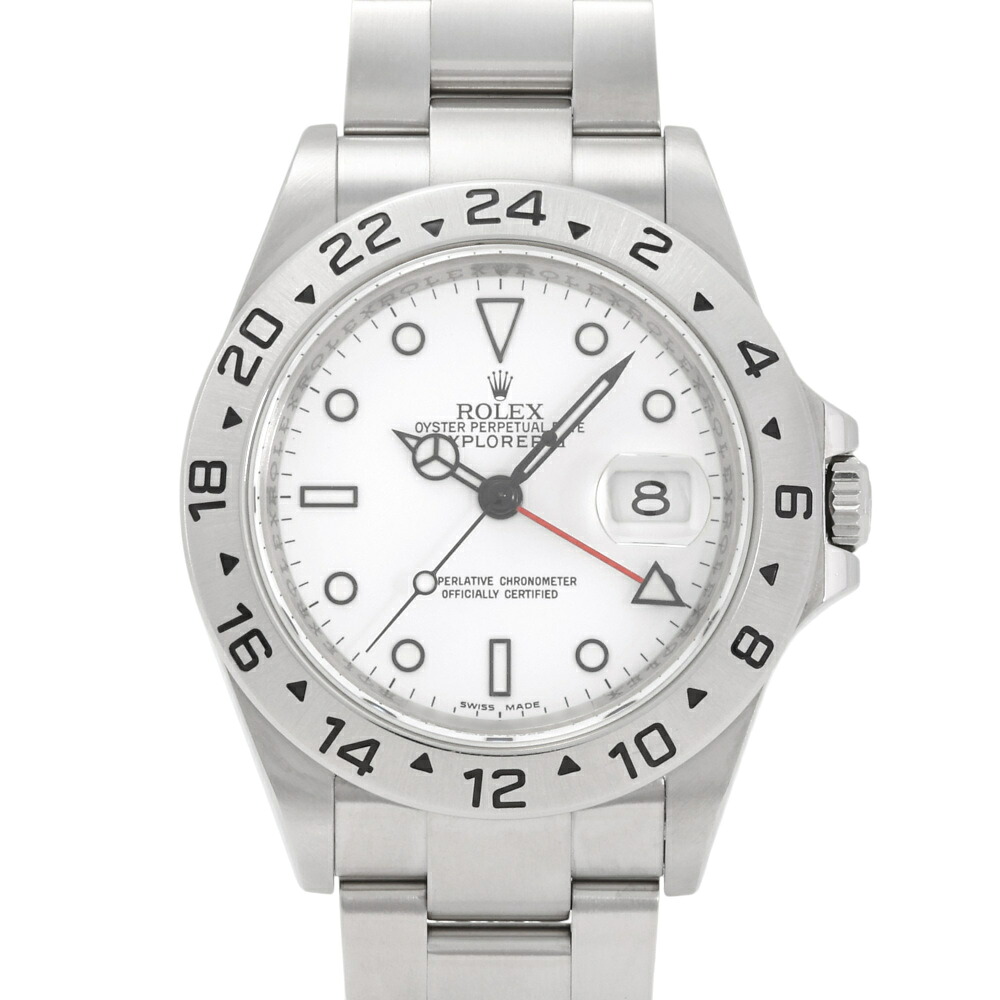 ロレックス ROLEX エクスプローラーII 16570 ホワイト文字盤 中古 腕時計 メンズ