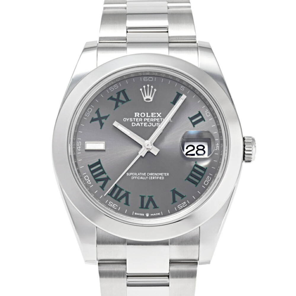 ロレックス ROLEX デイトジャスト 41 126300 スレート/グリーンローマ文字盤 新品 腕時計 メンズ｜ジェムキャッスルゆきざき