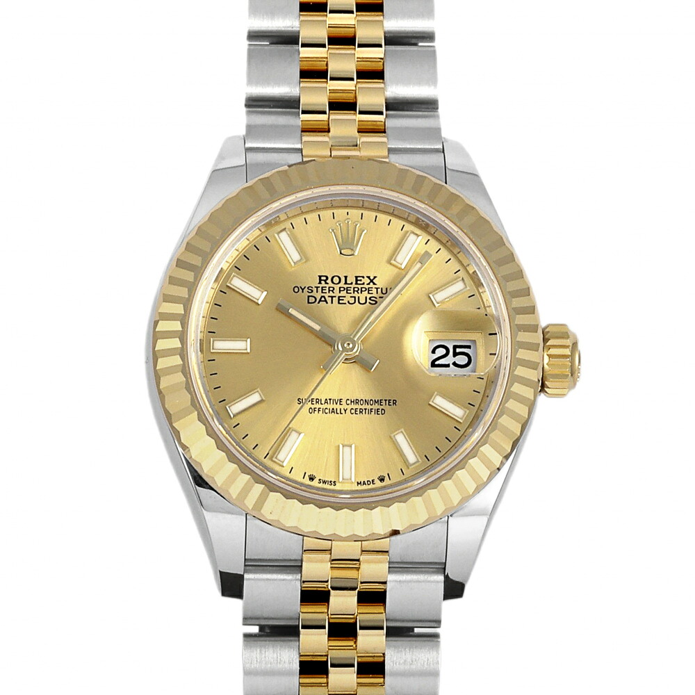 ロレックス ROLEX デイトジャスト 28 279173 シャンパン/バー文字盤 新品 腕時計 レディース|ジェムキャッスルゆきざき