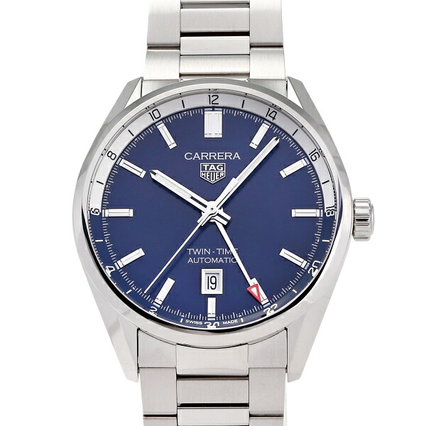 タグ・ホイヤー TAG HEUER カレラ キャリバー7 ツインタイム デイト WBN201A.BA0640 ブルー文字盤 新品 腕時計 メンズ
