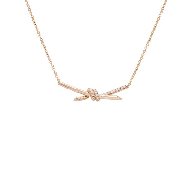 tiffany【極美品 箱付き】ティファニーローズゴールドのネックレス 楽天市場】【中古】TIFFANY＆Co.（ティファニー）ノット