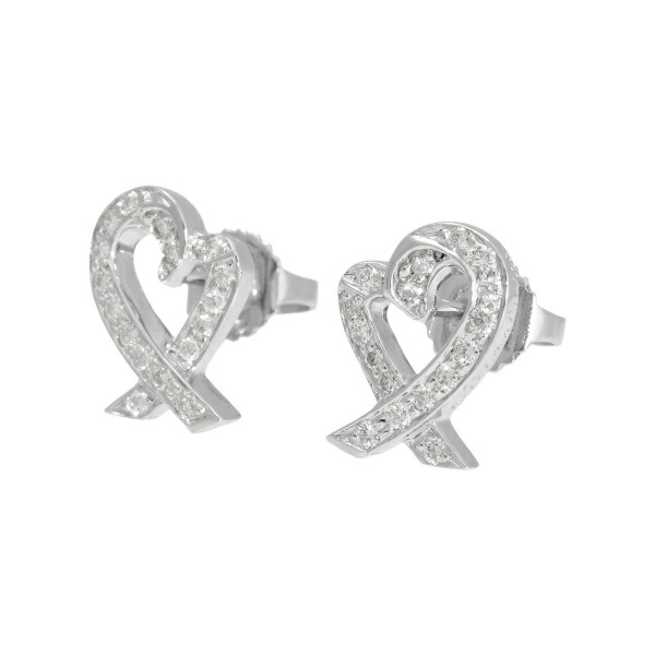 ティファニーラビングハートホワイトゴールドダイヤモンドピアス TIFFANY&Co.（ティファニー） ラビングハートダイヤモンドピアス K18WG