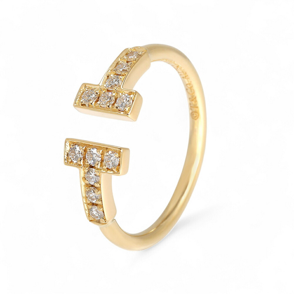 TIFFANY&Co. ティファニー Tワイヤー リング 750 K18WG 中古】 ティファニー ◇ Tワイヤー リング 750 K18WG 約7号 K18