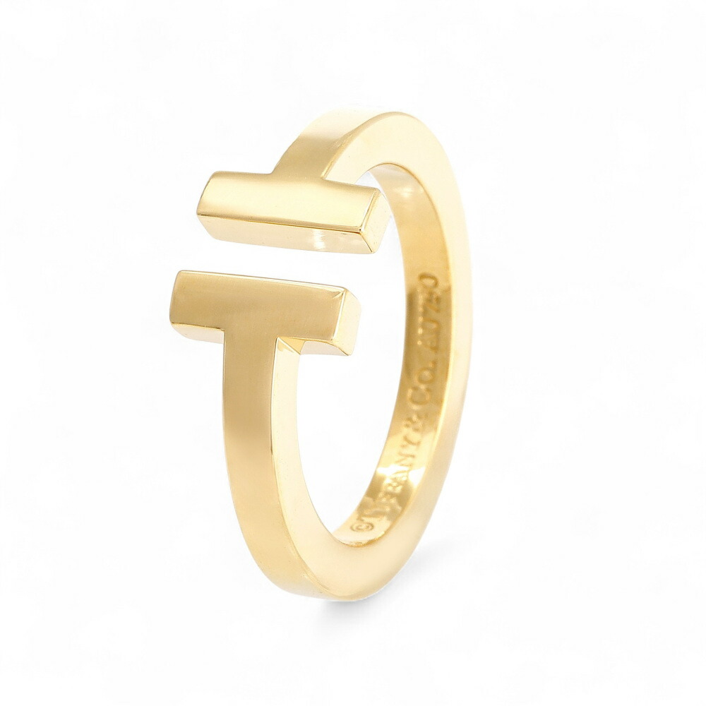 Tiffany & Co. リング　Tスクエア 7号　ゴールド750 ワイヤー Tiffany & Co. リング Tスクエア 7号 ゴールド750 ワイヤー レディース