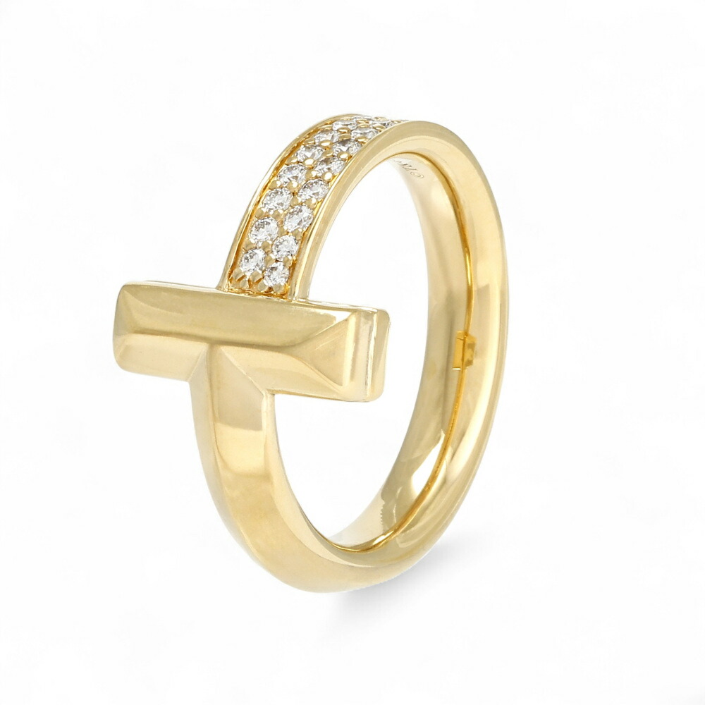 楽天市場】【緑屋質屋】ティファニー Tワン リング ダイヤモンド K18YG