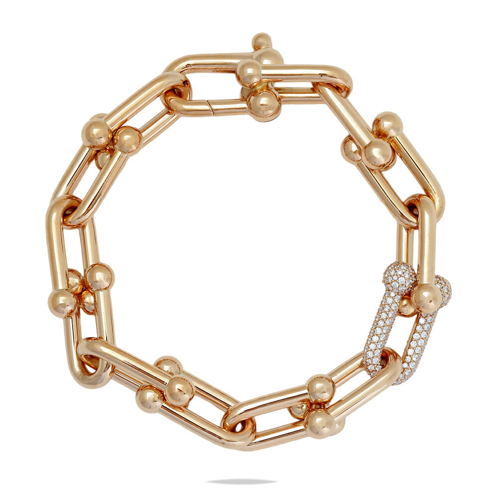 楽天市場】ティファニー ハードウェア ミディアムリンク K18ローズ