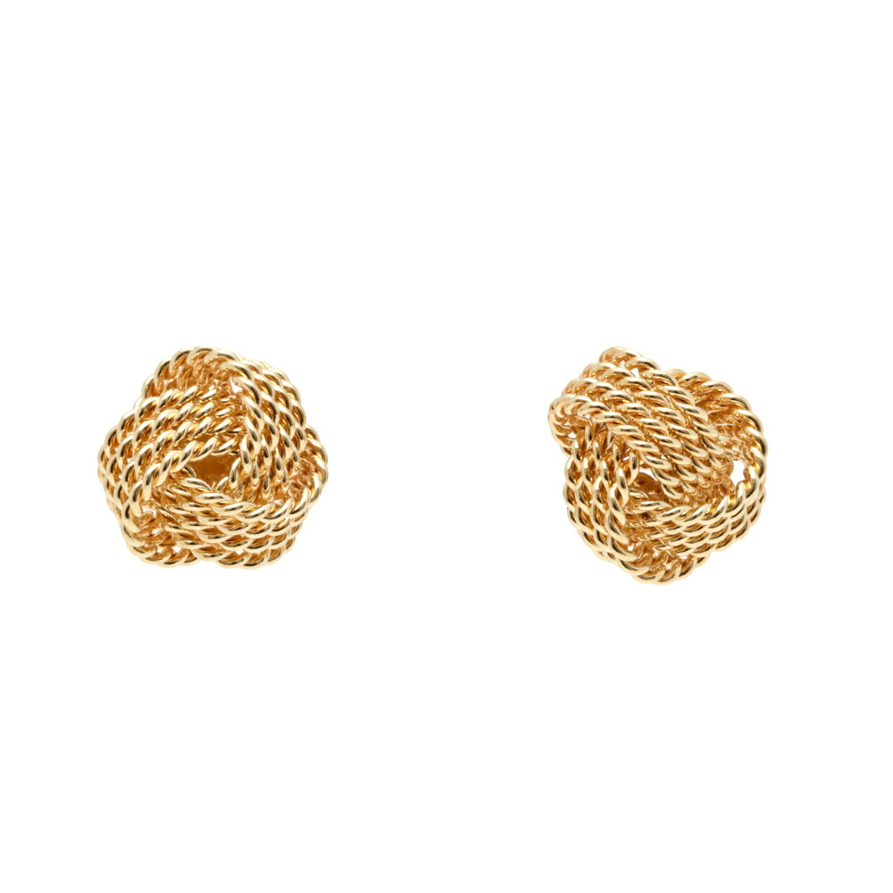 ティファニー サマセット ツイストノット K18イエローゴールド ピアス 中古 Tiffany Pierce イヤリング 18金 18K YG USED 中古品 ブランド品 美品 送料無料 ラッピング無料｜ジェムキャッスルゆきざき