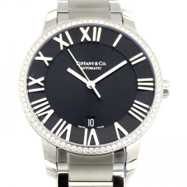 楽天市場 ティファニー Tiffany アトラスドーム ベゼルダイヤ Z1801 68 10b10a00a ブラック文字盤 新品 腕時計 メンズ ジェムキャッスルゆきざき