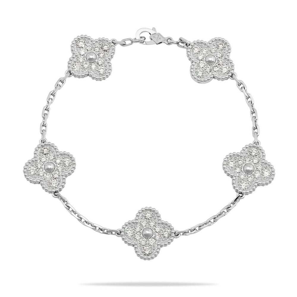 楽天市場】ヴァンクリーフ＆アーペル ブレスレット K18WG オニキス3P