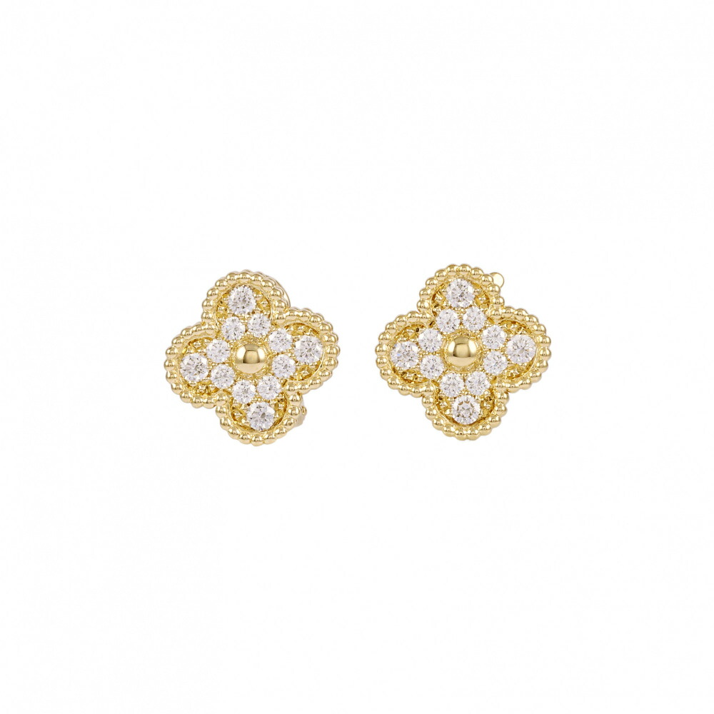 楽天市場】ヴァンクリーフ＆アーペル ピアス イヤリング K18YG ダイヤ