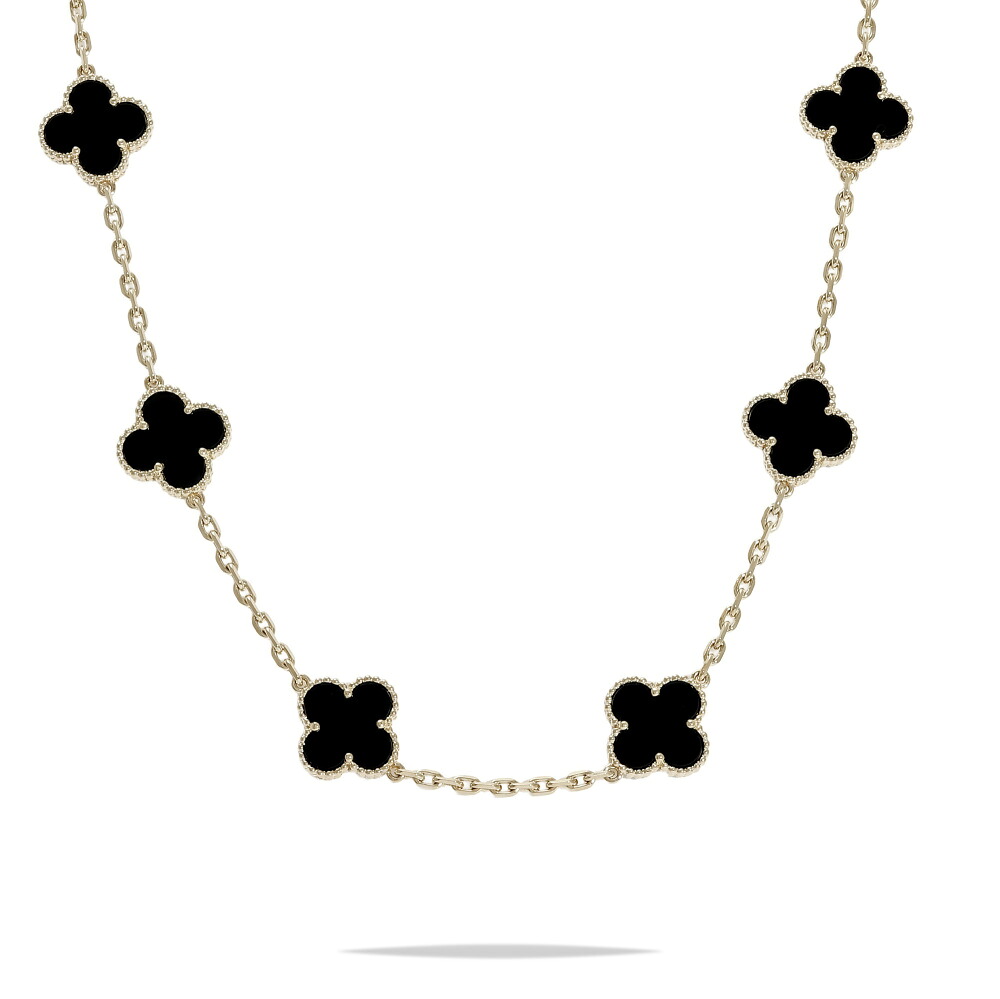 ヴァンクリーフ＆アーペル ヴィンテージアルハンブラ 20モチーフ K18イエローゴールド ネックレス 中古 Van Cleef & Arpels VCA ペンダント Necklace チェーン 18金 18K YG USED 中古品 ブランド品 美品 送料無料 ラッピング無料 Pendant｜ジェムキャッスルゆきざき