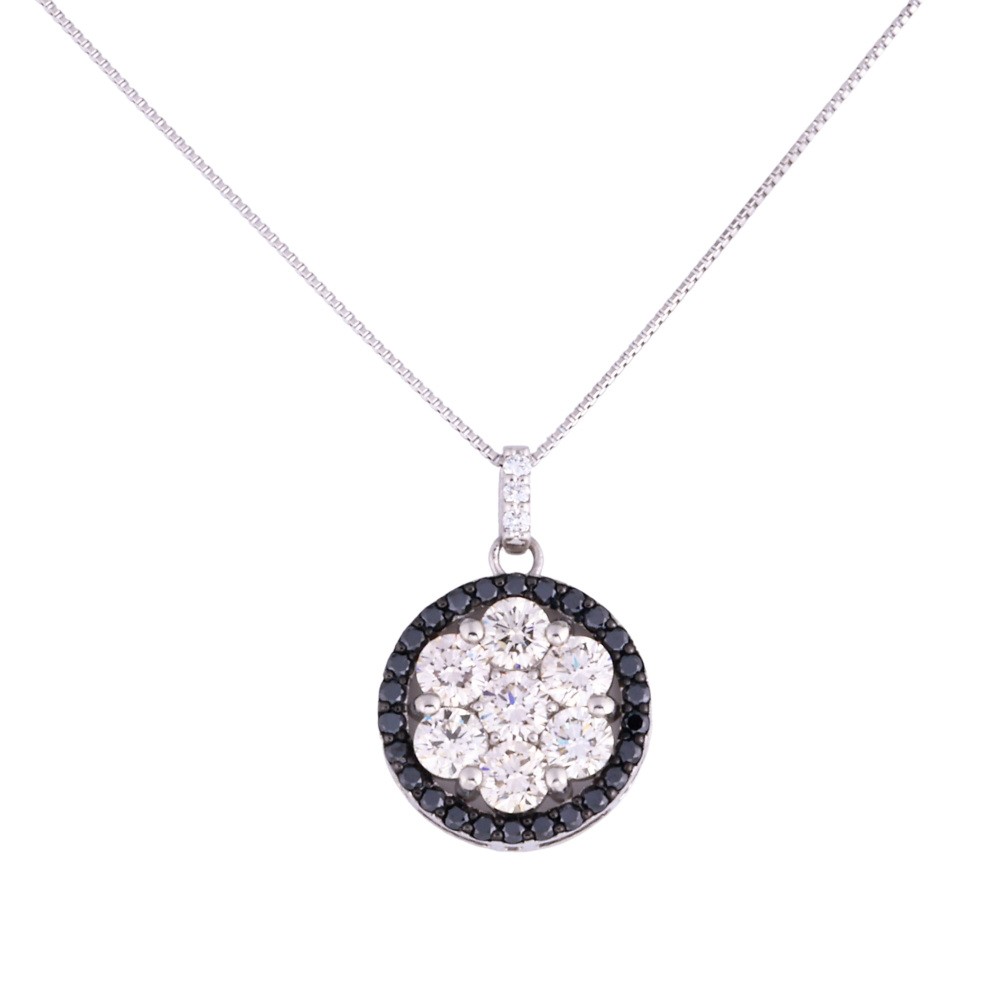 プラチナ850 プラチナ900 ブラックダイヤ ダイヤモンド ネックレス ペンダント Necklace チェーン Pt850 Pt900 diamond 送料無料 ラッピング無料｜ジェムキャッスルゆきざき