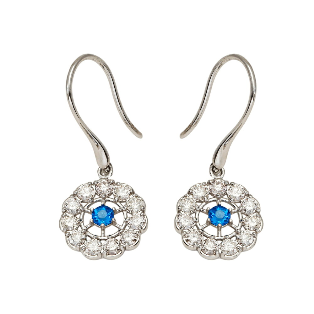 プラチナ950 アウイナイト ダイヤモンド ピアス Pierce イヤリング Pt950 diamond 送料無料 ラッピング無料｜ジェムキャッスルゆきざき