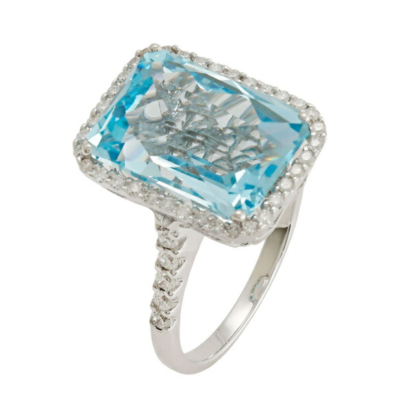 プラチナpt900大粒ブルートパーズダイヤモンドリング　１８カラット プラチナpt900大粒ブルートパーズダイヤモンドリング 18カラット