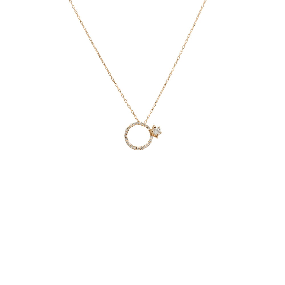 K18ピンクゴールド ダイヤモンド ネックレス ペンダント Necklace チェーン 18金 18K PG diamond 送料無料 ラッピング無料｜ジェムキャッスルゆきざき
